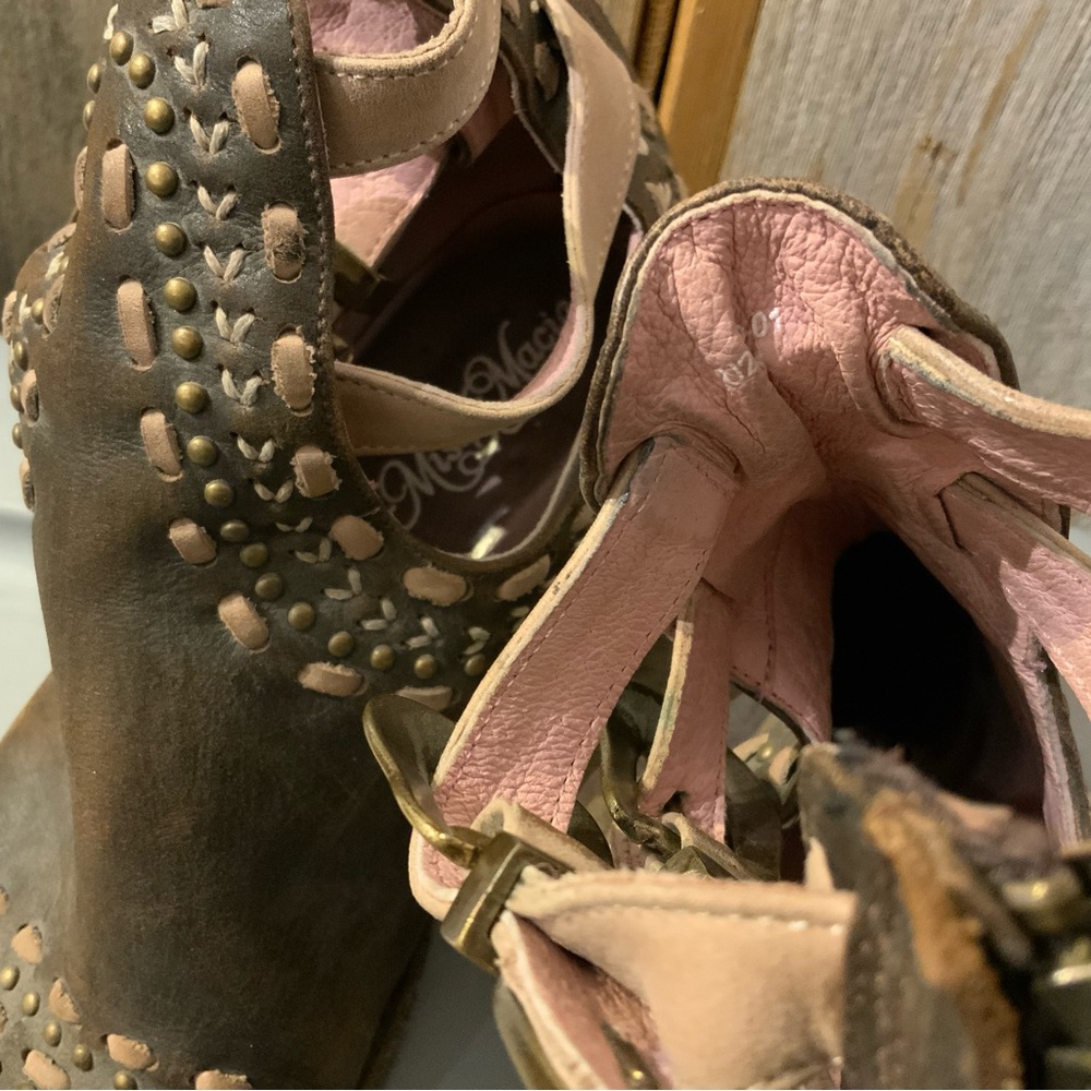Boho Chic Brown Ankle Booties Miss Macie Size 9.5 - Picture 6 of 6